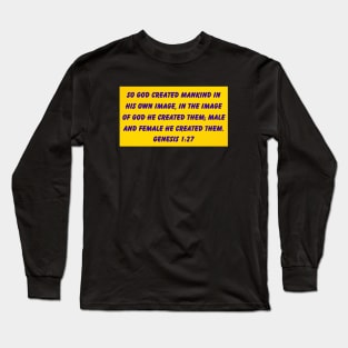 Bible Verse Genesis 1:27 Long Sleeve T-Shirt